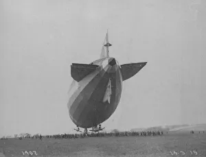 The R-34 during flight trials before its Atlantic crossing The R-34 during flight trials before its Atlantic crossing