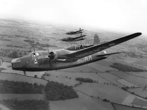 Prints of Vickers Wellington I aircraft (L4288 KA-ZA, L4320 KA-B, and others) of 9 Squadron RAF in flight, Stradishall, 1939 World War I Prints: Wellington I Aircraft Print, RAF 9 Squadron