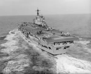 Warship Prints: HMS Eagle Print: A Royal Navy Aircraft Carrier at Sea