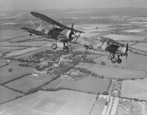 Prints of Gloster Gladiator I aircraft of 605 Squadron RAF, Manston, 14 August 1939 World War I Prints: Gloster Gladiator I Print, Manston 1939