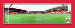 Bristol City FC Ashton Gate Goal Keepers View Framed Print Bristol City FC Ashton Gate Goal Keepers View Framed Print
