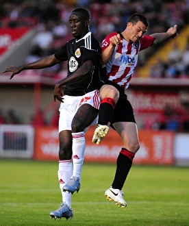 Bristol Citys Albert Adomah battles for the ball Bristol Citys Albert Adomah battles for the ball