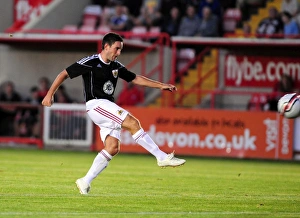 Bristol Citys Lee Johnson goes close with a long range effort Bristol Citys Lee Johnson goes close with a long range effort