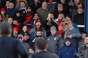 Images Dated 22nd March 2008: Passionate Bristol City Fans Unite Before the Big Game Against Cardiff City