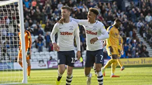 DK - PNE v Wigan Athletic, Paul Gallagher, Callum Robinson, Celebration, Home Kit (2) DK - PNE v Wigan Athletic, Paul Gallagher, Callum Robinson, Celebration, Home Kit (2)