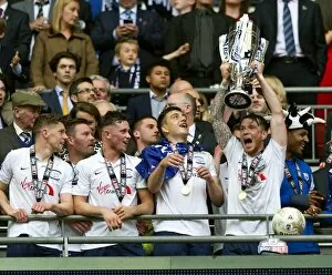 Preston North End Gallery: PNE Players Lift The Play-Off Final trophy At Wembley
