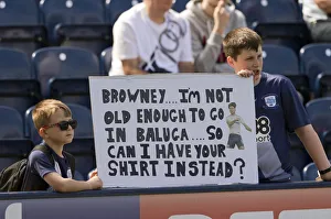 PNE v Burton Albian, Alan Browne Sign, Kids PNE v Burton Albian, Alan Browne Sign, Kids