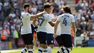 PNE v Burton Albian, Bodin, Cunningham, Pearson and Robinson celebration PNE v Burton Albian, Bodin, Cunningham, Pearson and Robinson celebration