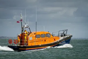 RNLI Prints: Prototype FCB2 Shannon class lifeboat Print in Poole Bay