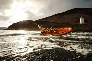 Arran (Lamlash) Atlantic 85 inshore lifeboat Rachel Hedderwick B-876 at sea during Arran (Lamlash) Atlantic 85 inshore lifeboat Rachel Hedderwick B-876 at sea during