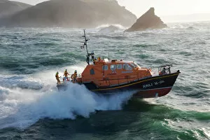 RNLI Collection: Padstow Tamar class lifeboat at sea