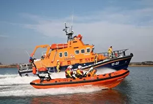 Images Dated 24th July 2009: Relief severn class lifeboat The Will 17-02 and Harwich Atlantic