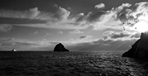 Torbay severn class lifeboat Alec and Christina Dyke 17-28 at sea, black and white Torbay severn class lifeboat Alec and Christina Dyke 17-28 at sea, black and white