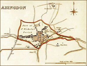 Images Dated 30th July 2011: 1832 Victorian Map of Abingdon