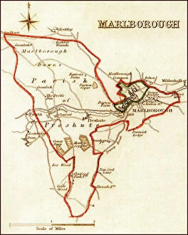 Images Dated 27th July 2011: 1832 Victorian Map of Marlborough