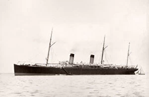 Album Collection: 1889 photograph - RMS Teutonic - from an album of images relating to the launch of