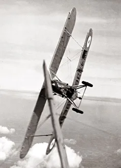 1933 RAF Hawker Hind bomber aircraft in dive 1933 RAF Hawker Hind bomber aircraft in dive