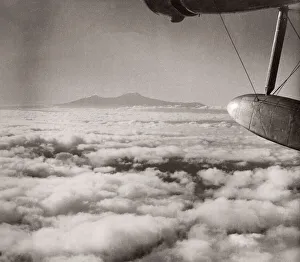 1940s East Africa - seaplane above Mount Kilimanjiro 1940s East Africa - seaplane above Mount Kilimanjiro