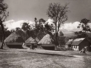 1940s East Africa - village on the slopes Mount Kenya 1940s East Africa - village on the slopes Mount Kenya