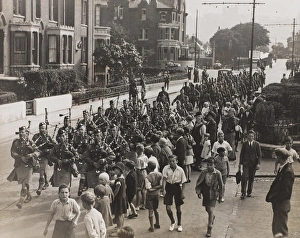 1st Battalion Highland Light Infantry march down Military Hi 1st Battalion Highland Light Infantry march down Military Hi