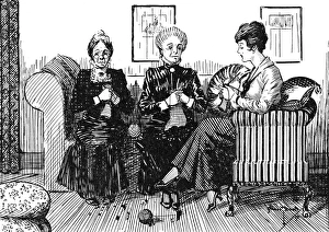 2 Plain, 1 Purl, WW1 knitting cartoon 2 Plain, 1 Purl, WW1 knitting cartoon