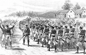 Images Dated 3rd December 2004: 44th Gurkha Light Infantry leaving Shillong, Assam, 1891