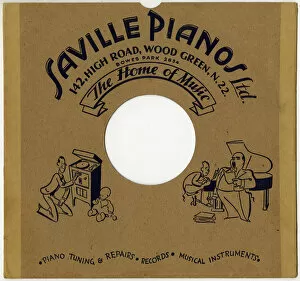 78 rpm record cover, Saville Pianos Ltd