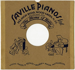 78 rpm record cover, Saville Pianos Ltd 78 rpm record cover, Saville Pianos Ltd