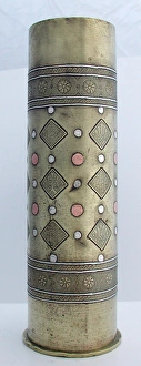 82 mm German engraved artillery shell case - Bezalel School 82 mm German engraved artillery shell case - Bezalel School