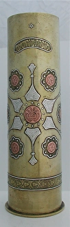 85 mm German engraved artillery shell case - Bezalel School 85 mm German engraved artillery shell case - Bezalel School