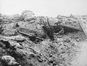 Abandoned trench on the Western Front, WW1 Abandoned trench on the Western Front, WW1