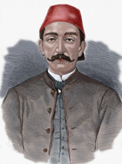 Abdul Hamid II (1842-1918). Colored engraving Abdul Hamid II (1842-1918). Colored engraving