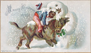 Accident with snowman on a Christmas card Accident with snowman on a Christmas card