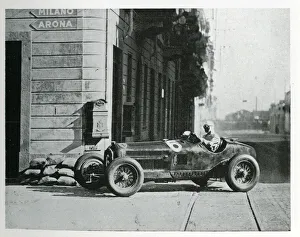 Achille Varzi in an Alfa-Romeo in the Biella Race Achille Varzi in an Alfa-Romeo in the Biella Race