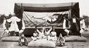 Acrobats, gymnasts and clown, 1st Hampshire Regiment Acrobats, gymnasts and clown, 1st Hampshire Regiment