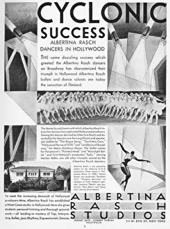 Musicals Gallery: Advert for Albertina Rasch Studios and her dancers