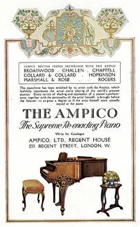 Pianos Collection: Advert, The Ampico piano, Regent Street, London