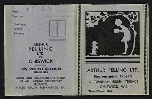 Advert, Arthur Pelling of Chiswick, photography Advert, Arthur Pelling of Chiswick, photography