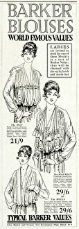 Advert for Barkers of Kensington blouses 1918 Advert for Barkers of Kensington blouses 1918