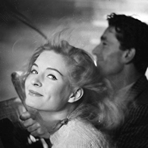 <b class=qtipBold><figcaption>Advertisement for beauty products</figcaption></b><br>Advertisement for beauty products -- male and female models (D Orme and M Colbrook) posing in a car. 1959<br><em>© The Colin Sherborne Collection/Mary Evans Picture Library</em> Advertisement for beauty products