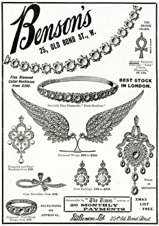 Advert for Bensons Edwardian jewellery 1906 Advert for Bensons Edwardian jewellery 1906
