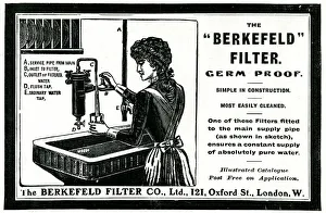 Advert for Berkefeld Filter, germ proof water 1910 Advert for Berkefeld Filter, germ proof water 1910