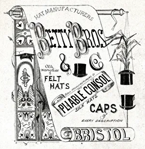Advert, Betty Brothers, Hat Manufacturers, Bristol Advert, Betty Brothers, Hat Manufacturers, Bristol