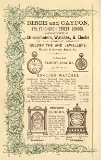 Advert, Birch and Gaydon clocks and watches Advert, Birch and Gaydon clocks and watches