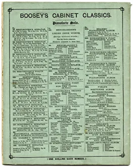 Advert, Boosey's Musical Cabinet, Drawing Room Pieces Advert, Boosey's Musical Cabinet, Drawing Room Pieces
