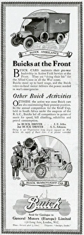 Advert for Buick, Red Cross ambulances 1916 Advert for Buick, Red Cross ambulances 1916