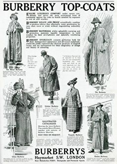 Advert for Burberry smart topcoat 1913 Advert for Burberry smart topcoat 1913