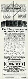Advert for Burndept - Ethodyne wireless 1925