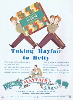 Images Dated 3rd October 2014: Advert for Cadburys Mayfair Chocolates, 1927