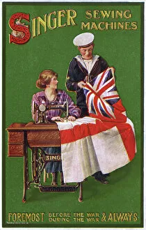 Fabric Collection: Advertising card for Singer Sewing Machines